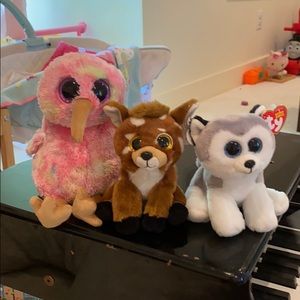 3 beanie babies